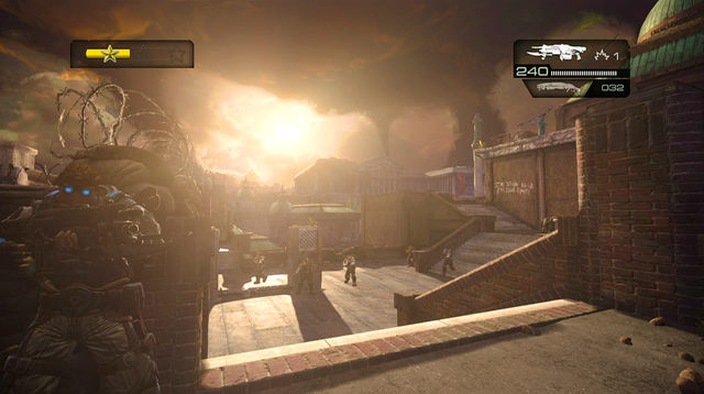 Next wave of enemies will use lines on the other side of the rooftop - Museum Square Rooftops - Downtown Halvo Bay - Gears of War: Judgment - Game Guide and Walkthrough