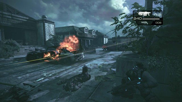 Walk over the wooden bridge to the other side - Reunion - Aftermath - Gears of War: Judgment - Game Guide and Walkthrough