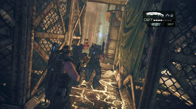 After getting to the designated point, raise the gas locker cover to get gas mask - Dead End - Aftermath - Gears of War: Judgment - Game Guide and Walkthrough