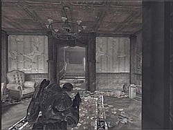 When you get to the desk slice it with your chainsaw - Act IV: Imaginary Place/Entrenched - Walkthrough - Gears of War (PC) - Game Guide and Walkthrough