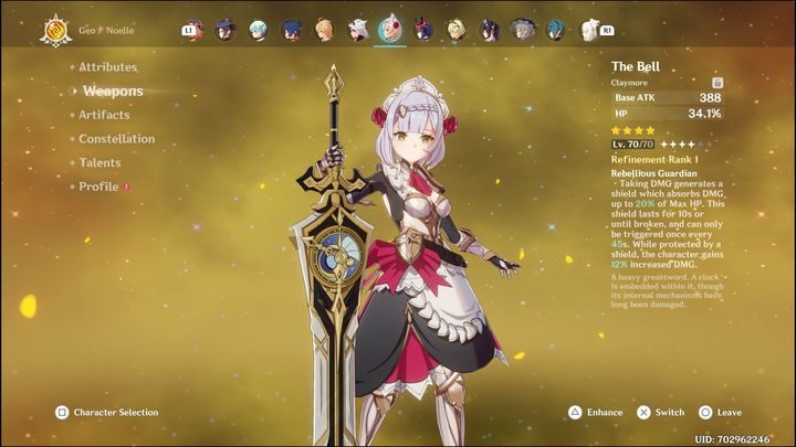 When it comes to weapons, Redhorn Stonethresher is perfect for Noelle - Genshin Impact: Noelle - best builds (Geo) - Geo - Genshin Impact Guide