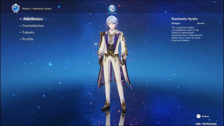 Ayato is a five-star character with a Hydro element - Genshin Impact: Ayato - best builds (Hydro) - Hydro - Genshin Impact Guide