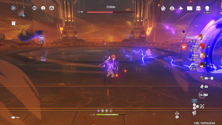 Childe can also summon a projectile that moves around the map in random directions - Genshin impact: How to beat Childe boss? - Bosses - Genshin Impact Guide