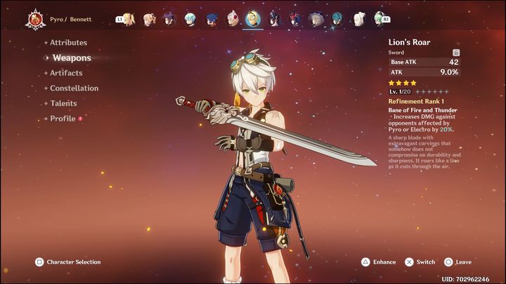 As for weapons, each of them is a great choice for Bennet - Genshin Impact: Bennet - best builds (Pyro) - Pyro - Genshin Impact Guide