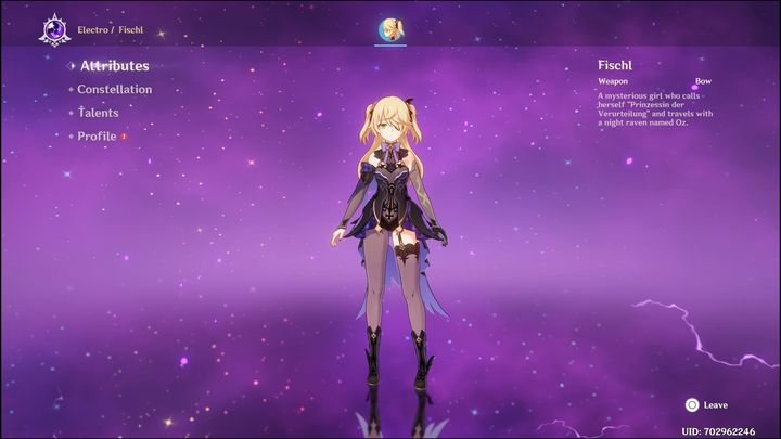 Fischl is a four-star Electro who fights with a bow - Genshin Impact: Fischl - best builds (Electro) - Electro - Genshin Impact Guide