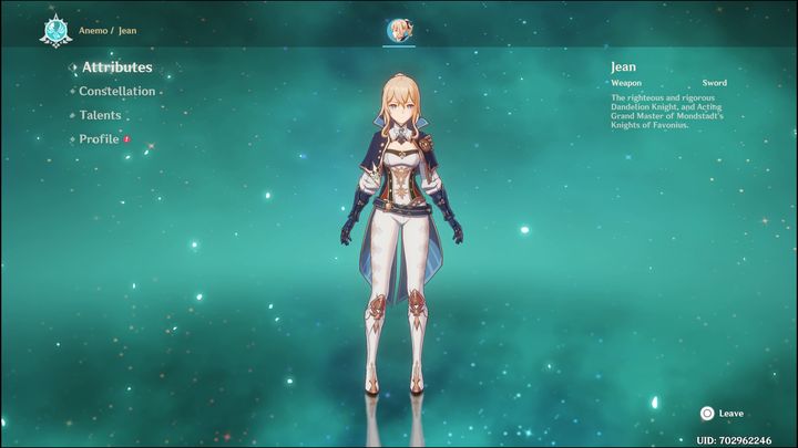 In case of weapons, Jean under this build should have any of the two mentioned above - Genshin Impact: Jean (Anemo) - best builds - Anemo - Genshin Impact Guide