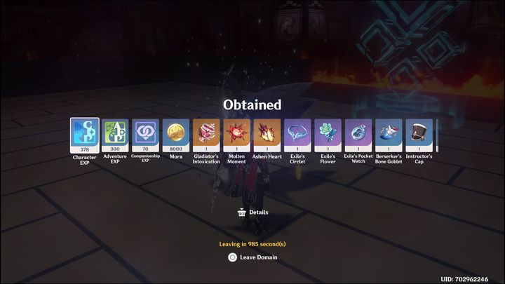 For defeating a weekly boss, your guaranteed reward will be 300 Adventure EXP - Genshin Impact: How to beat La Signora boss? - Bosses - Genshin Impact Guide