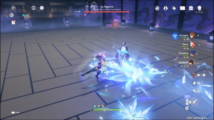 At the preparation stage, you should equip heroes that handle fire and ice well - Genshin Impact: How to beat La Signora boss? - Bosses - Genshin Impact Guide