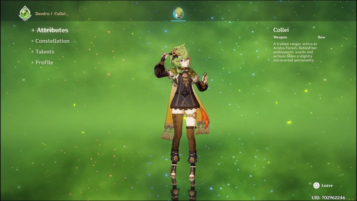 When it comes to weapons, the best possible option is 5-star Elegy of the End - Genshin Impact: Collei - best builds (Dendro) - Dendro - Genshin Impact Guide