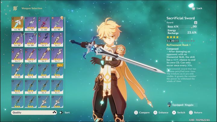 When it comes to weapons for Anemo Traveler, especially consider Skyward Blue - Genshin Impact: Traveler - best builds (Anemo) - Anemo - Genshin Impact Guide