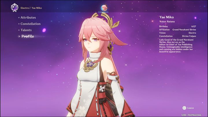 When it comes to weapons, Kagura's Verity is the best you can have - Genshin Impact: Yae Miko - best builds (Electro) - Electro - Genshin Impact Guide