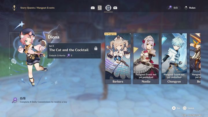 In addition, for conducting them, you get keys that you can use to unlock special Hangout Events with different in-game characters available - Genshin Impact: Beginners Guide & Tips - Basics - Genshin Impact Guide