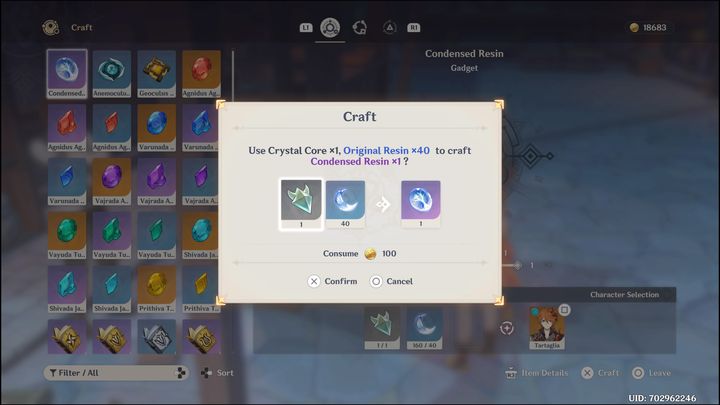 If you want to get 2x more materials or artifacts by going through a dungeon, you can create a Condensed Resin to sacrifice 40 Original Resin instead of 20 - Genshin Impact: Advanced Guide & Tips - Basics - Genshin Impact Guide