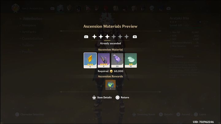 While improving the character, you go through each successive level - to do it, you need materials - Genshin Impact: Advanced Guide & Tips - Basics - Genshin Impact Guide