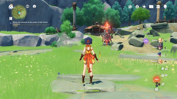 While traveling to the third camp, the character must be changed to one that possesses the Pyro element - Genshin Impact: Tri-seal - how to unlock? - FAQ - Genshin Impact Guide