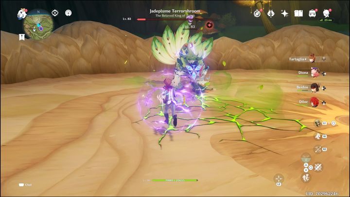 Additionally, watch out for signaled attacks of the boss - Genshin impact: How to beat Jadeplume Terrorshroom? - Bosses - Genshin Impact Guide