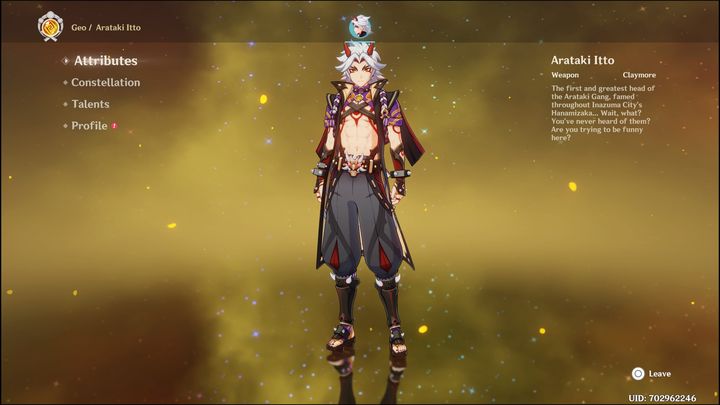 Itto is a 5-star hero of Geo element fighting with a Claymore - Genshin Impact: Itto - best builds (Geo) - Geo - Genshin Impact Guide