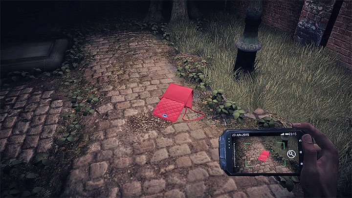 Scan Roses purse (can be done only the first time you find it) - The interrogation of Rose Atkins | Black | Walkthrough - Black - Get Even Game Guide