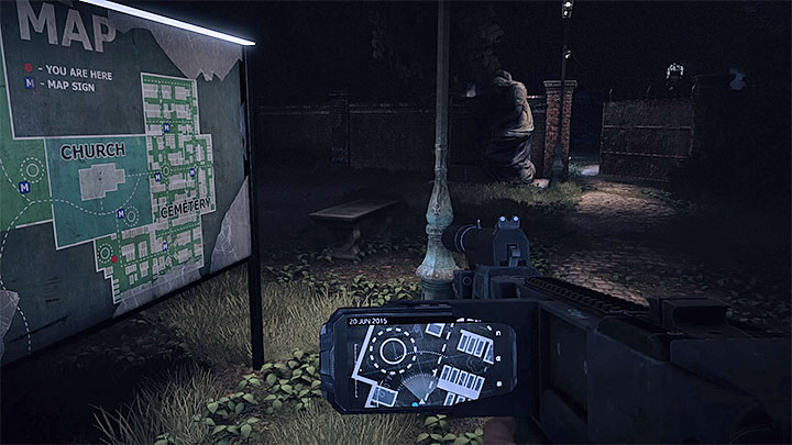 Head south (choose one of the possible paths), then turn west - The interrogation of Rose Atkins | Black | Walkthrough - Black - Get Even Game Guide