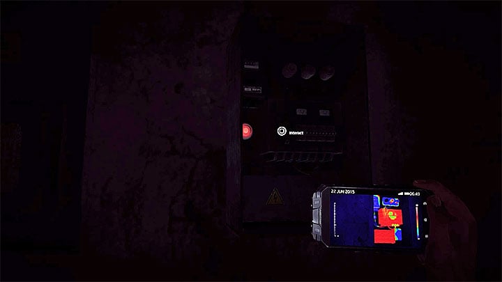 When you enter the room with the fuse boxes you should keep using thermal vision - How to solve the fuses puzzle in the Asylums block B? - Solving the puzzles - Get Even Game Guide