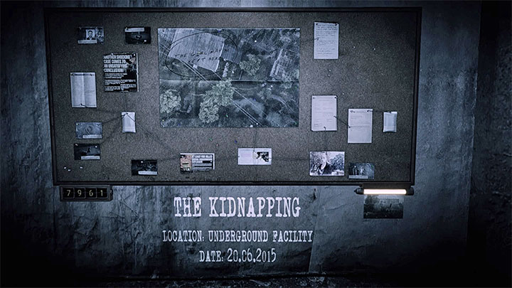 The evidence board for The Kidnapping memory is presented in the picture above - The Kidnapping | Hidden memories - Hidden memories - Get Even Game Guide