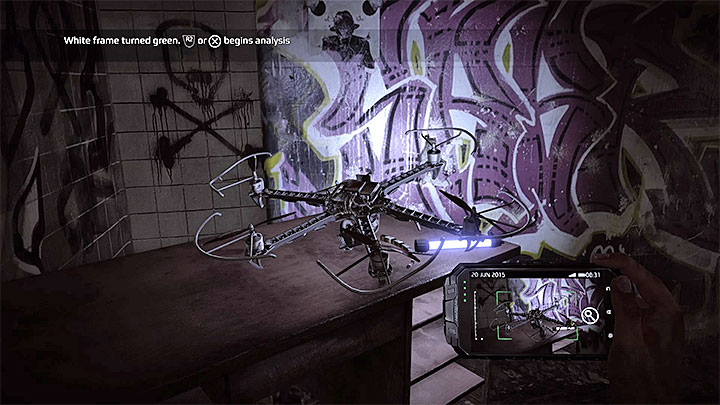 Green dots on your phones screen help you in detecting items that can be scanned - Find and save the hostage | Black | Walkthrough - Black - Get Even Game Guide