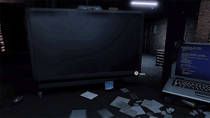 Turn on the screen in Ramseys basement - Howard_meeting files | Red | Walkthrough - Red - Get Even Game Guide