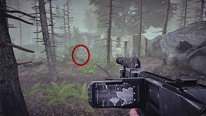 Going through the third part can be the most troublesome because the last ruins are full of enemies and the sitting one, presented in the picture above, is the most problematic out of them all - Ghost Warrior | Trophy Guide - Trophy Guide - Get Even Game Guide