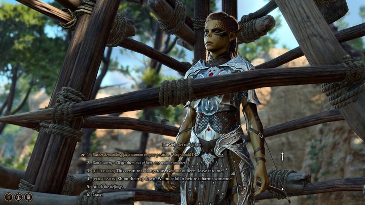 You have several available options to resolve the situation - Baldurs Gate 3: Free Laezel walkthrough - Baldurs Gate 3: Act 1 - Baldurs Gate 3 Guide, Walkthrough