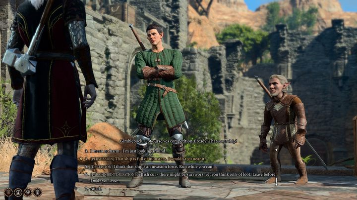 You can enter the ruins through the main entrance, which is located east of the Nautiloid wreck - Baldurs Gate 3: Explore the ruins walkthrough - Baldurs Gate 3: Act 1 - Baldurs Gate 3 Guide, Walkthrough