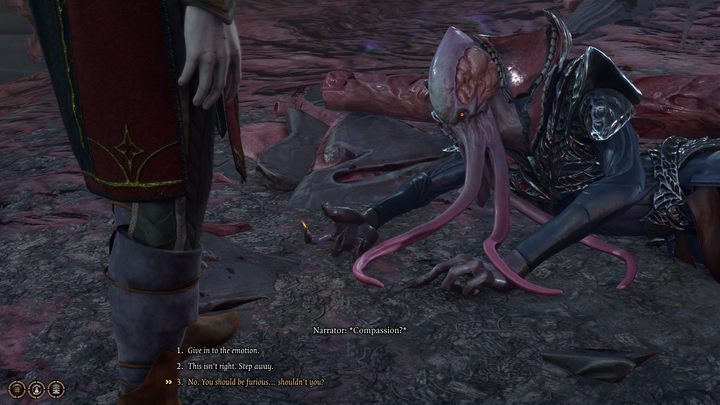 As soon as you approach the mind flayer, the monster will try to take control of your mind - Baldurs Gate 3: Removing the Parasite walkthrough - Baldurs Gate 3: Act 1 - Baldurs Gate 3 Guide, Walkthrough