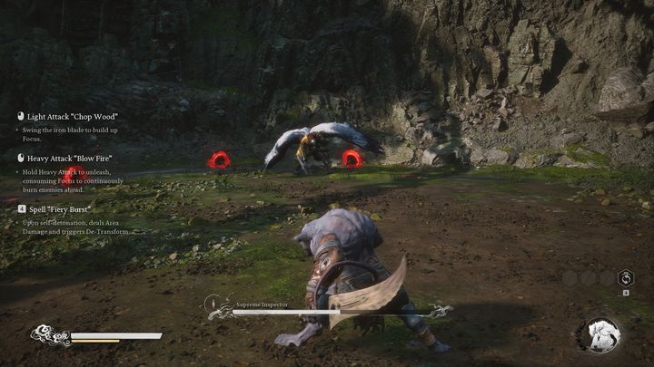 When he is moving on the wheel, it is better to focus on defense and start any offensive actions only when he gets off the wheel - Black Myth Wukong: How to defeat the Supreme Inspector boss? - Chapter 6 - Black Myth Wukong Guide