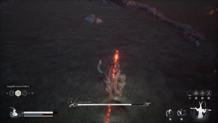 First things first: if you have equipped the full set of armor and the weapon that you received after defeating the four main bosses in Chapter 6, your strong attacks will be enhanced and will also recharge faster - Black Myth Wukong: How to defeat the Stone Monkey boss? - Chapter 6 - Black Myth Wukong Guide