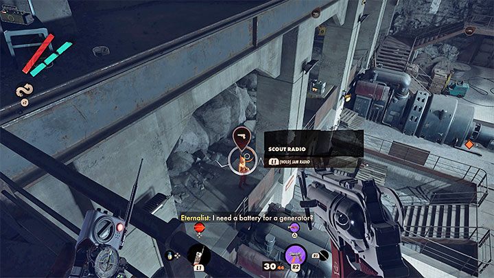 4) scouts' walkie-talkies - You can find them in some locations in the game with transmitters attached to their clothes - Deathloop: Hacking - Basics - Deathloop Guide