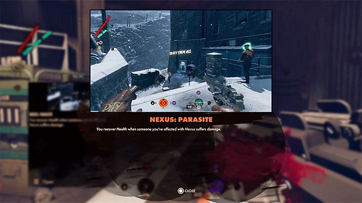 Various other talismans, plate and weapon upgrades in the game will also affect your character's health - Deathloop: How to heal? - FAQ - Deathloop Guide