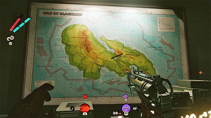 At first glance, Blackreef island appears to be a very extensive location, but unfortunately you don't have the option to freely explore the game world - Deathloop: Are there Area maps? - FAQ - Deathloop Guide
