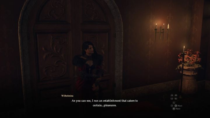 Warning - do not take part in the false Sovran's ceremony before completing Wilhelmina's task - Dragons Dogma 2: How to romance Wilhelmina? - Romances - Dragons Dogma 2 Guide