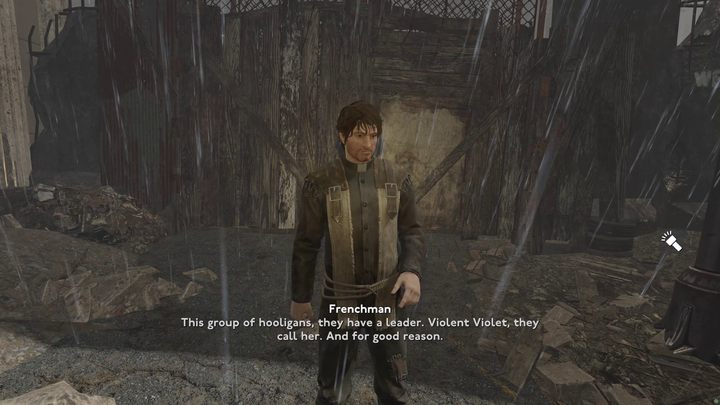 Frenchman will ask you to eliminate the leader of the local gang - Violent Violet - Fallout London: How to get to St. Pauls Sanctuary? - Fallout: London: Walkthrough - Fallout London Guide