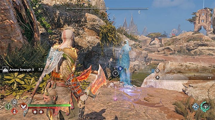 To activate this favour, you need to find a phantom named Holger - he can be found northwest of the first Mystic Gateway in The Plains - God of War Ragnarok: The Plains, Vanaheim - secrets, collectibles - God of War Ragnarok: Vanaheim - God of War Ragnarok Guide