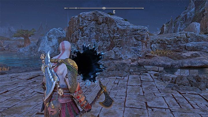 This one requires you to travel to the island in the southwestern part of the region, and this is only possible after the dam is opened - once that is done, you can take a boat and travel to the island dock - God of War Ragnarok: The Plains, Vanaheim - secrets, collectibles - God of War Ragnarok: Vanaheim - God of War Ragnarok Guide