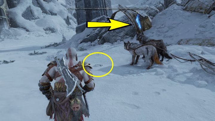 The runes are on the remains of a huge armor - God of War Ragnarok: Lake of Nine, Midgard - secrets, collectibles - God of War Ragnarok: Midgard - God of War Ragnarok Guide