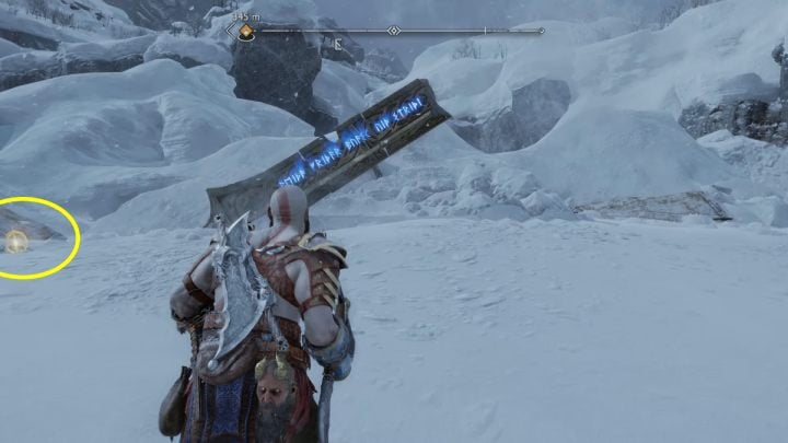 The spear in question is not far from the bridge - God of War Ragnarok: Lake of Nine, Midgard - secrets, collectibles - God of War Ragnarok: Midgard - God of War Ragnarok Guide