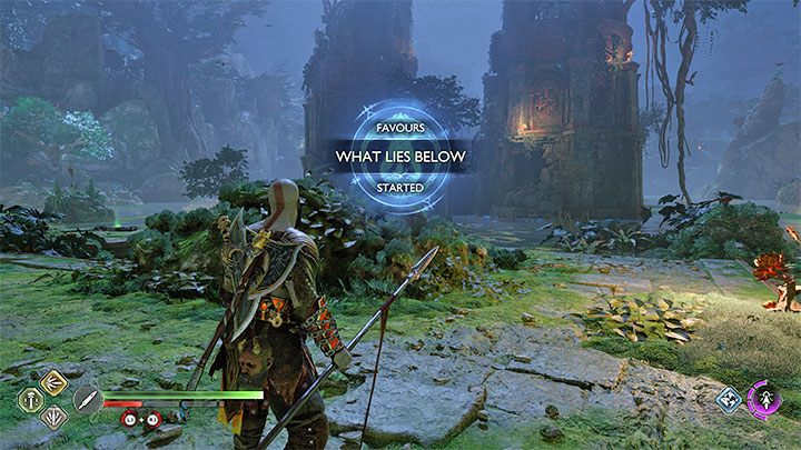 This side quest starts automatically once you reach the other side of the dam in the western part of the Jungle - God of War Ragnarok: The Jungle, Vanaheim - secrets, collectibles - God of War Ragnarok: Vanaheim - God of War Ragnarok Guide