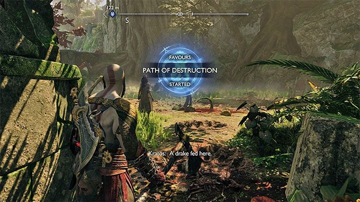This side quest starts automatically once you reach the north-western part of the jungle - God of War Ragnarok: The Jungle, Vanaheim - secrets, collectibles - God of War Ragnarok: Vanaheim - God of War Ragnarok Guide
