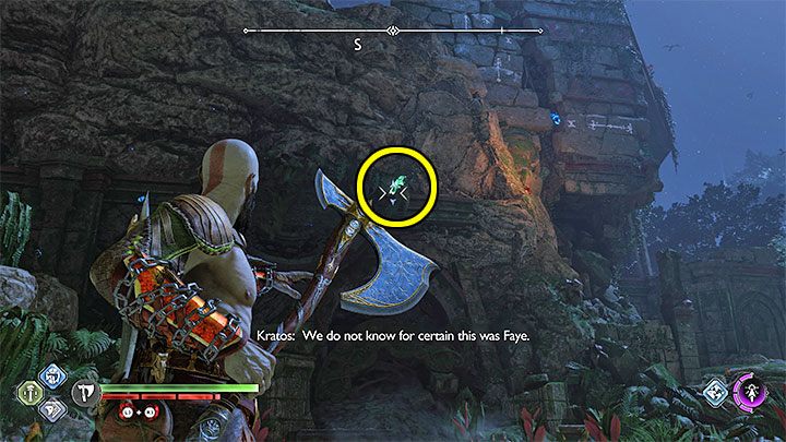 This raven can be found on the rocks in the eastern part of the Jungle - God of War Ragnarok: The Jungle, Vanaheim - secrets, collectibles - God of War Ragnarok: Vanaheim - God of War Ragnarok Guide