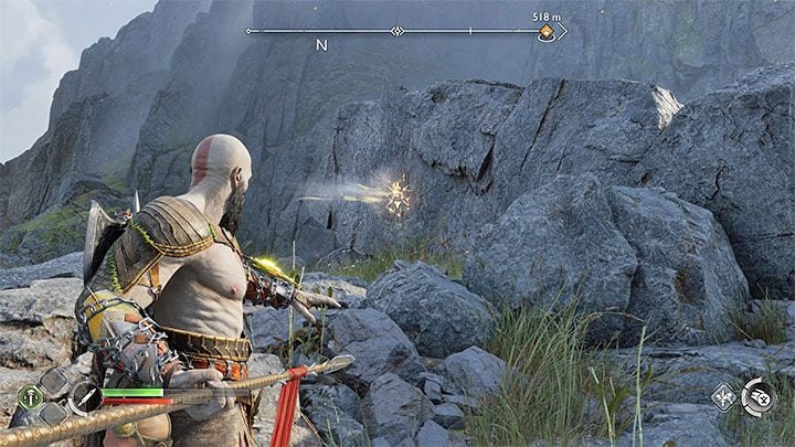 Once you got the spear, you can destroy weak points - God of War Ragnarok: What are weak points (holes) with air coming out of them? - God of War Ragnarok: Exploration - God of War Ragnarok Guide