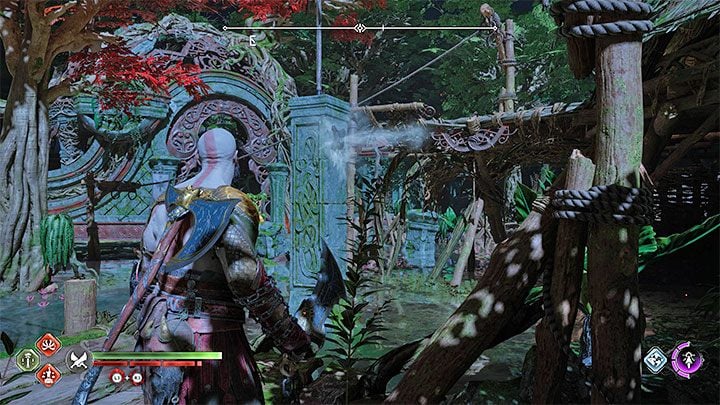 You could not immediately search the entire Abandoned Village due to the lack of a spear - the hero's third weapon - God of War Ragnarok: Returning to the Abandoned Village in Vanaheim - God of War Ragnarok: Completing 100% of maps - God of War Ragnarok Guide