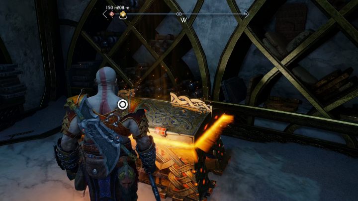 You will find the chest on the second floor of the building, next to the treasure map - God of War Ragnarok: The Forbidden Sands, Alfheim - secrets, collectibles - God of War Ragnarok: Alfheim - God of War Ragnarok Guide