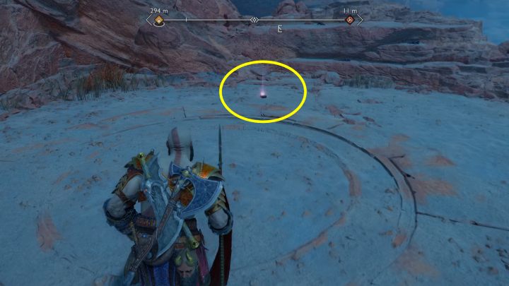 Jump on the rock and break through the weak spot - God of War Ragnarok: The Forbidden Sands, Alfheim - secrets, collectibles - God of War Ragnarok: Alfheim - God of War Ragnarok Guide