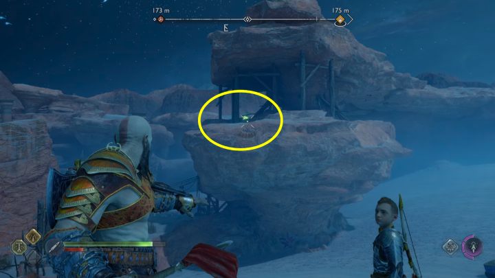 The Raven sits on a rock - God of War Ragnarok: The Forbidden Sands, Alfheim - secrets, collectibles - God of War Ragnarok: Alfheim - God of War Ragnarok Guide